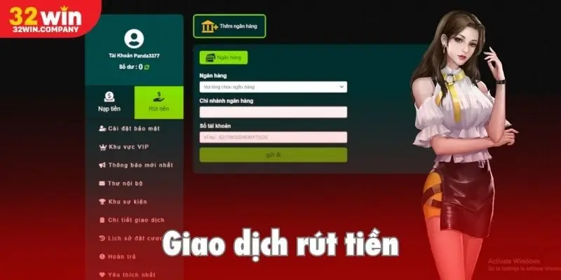 Nội dung điều chỉnh giao dịch rút tiền